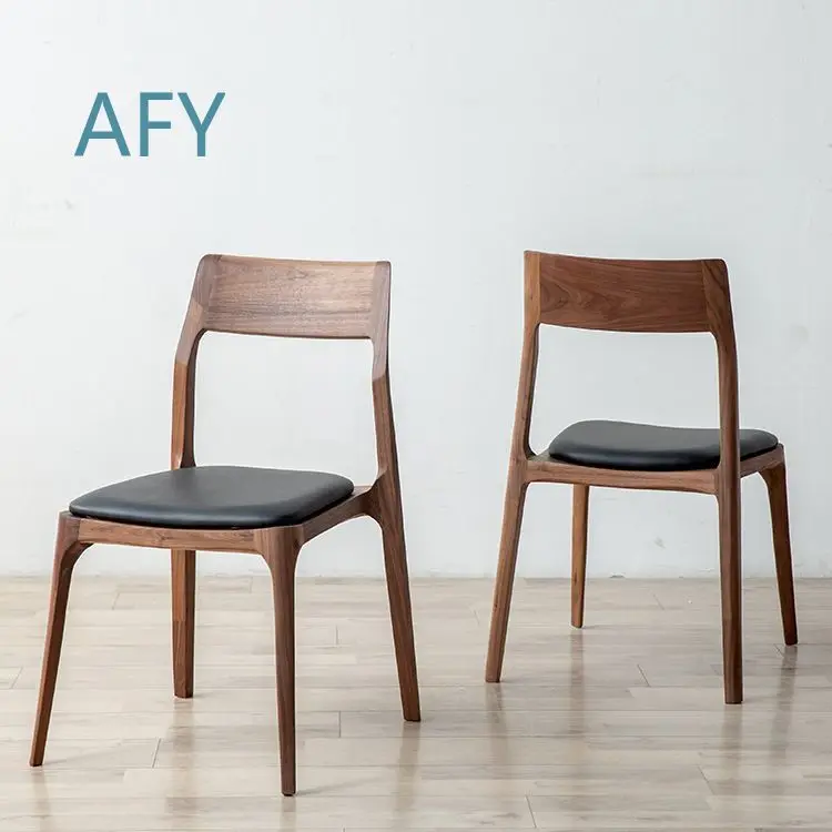 Large Cloud Dining Chair for North American Black Walnut and Cherry Wood Nordic Creative Designer Backrest Chair for Small