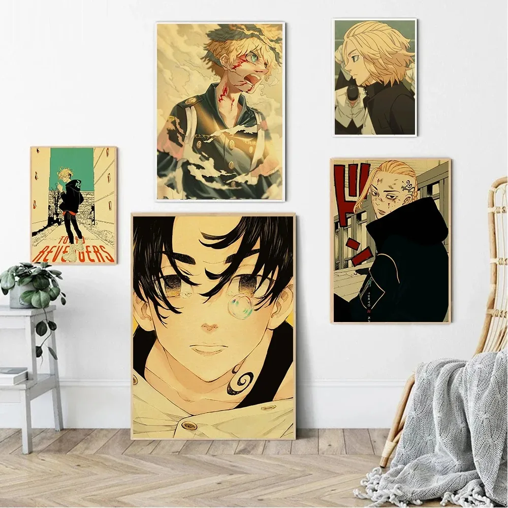 Classic Anime Japan Tokyo Revengers Wall Poster Decor Picture Manga Style Canvas Pianting For Living Room Bedroom Home Decor