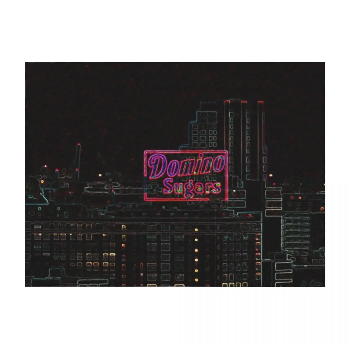 

Baltimore's Domino Sugars Sign Throw Blanket Sofa Throw Retros Flannels Soft Big Blankets