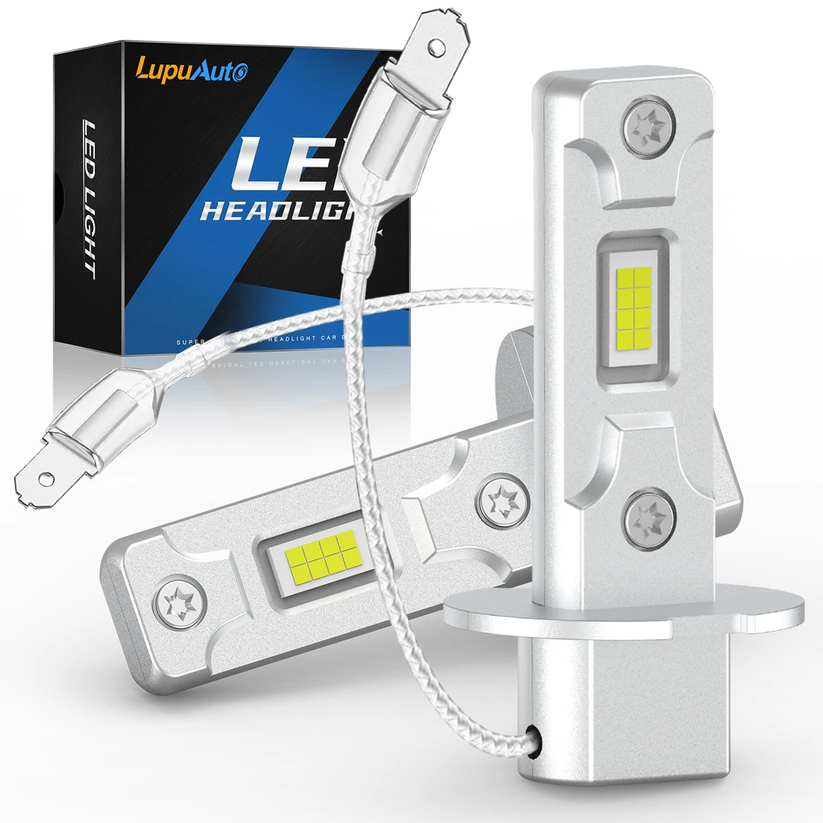 

Lupuauto 2 шт. H3 светодиодные фары мини 1:1 дизайн Plug Play автомобильные противотуманные фары дальнего света авто противотуманные фары 6500K