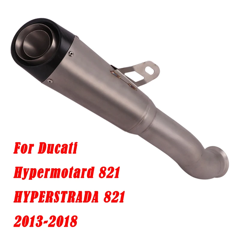 

Slip On Hypermotard 821 Motorcycle Exhaust Tail Pipe Escape Muffler Mid Link Pipe Connec Tube For Ducati HYPERSTRADA 821 13-18