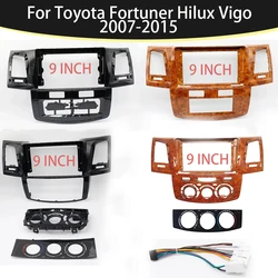 9 Inch Car Frame Fascia Adapter For Toyota Fortuner Hilux Vigo 2007-2015 Android Radio Dash Fitting Panel Kit