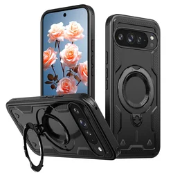 Pixel 9/9 Pro Magnetic Phone Cases,Metal Kickstand compatible With MagSafe ShockProof Case for Google Pixel 9 Pro XL/Pixel 9A