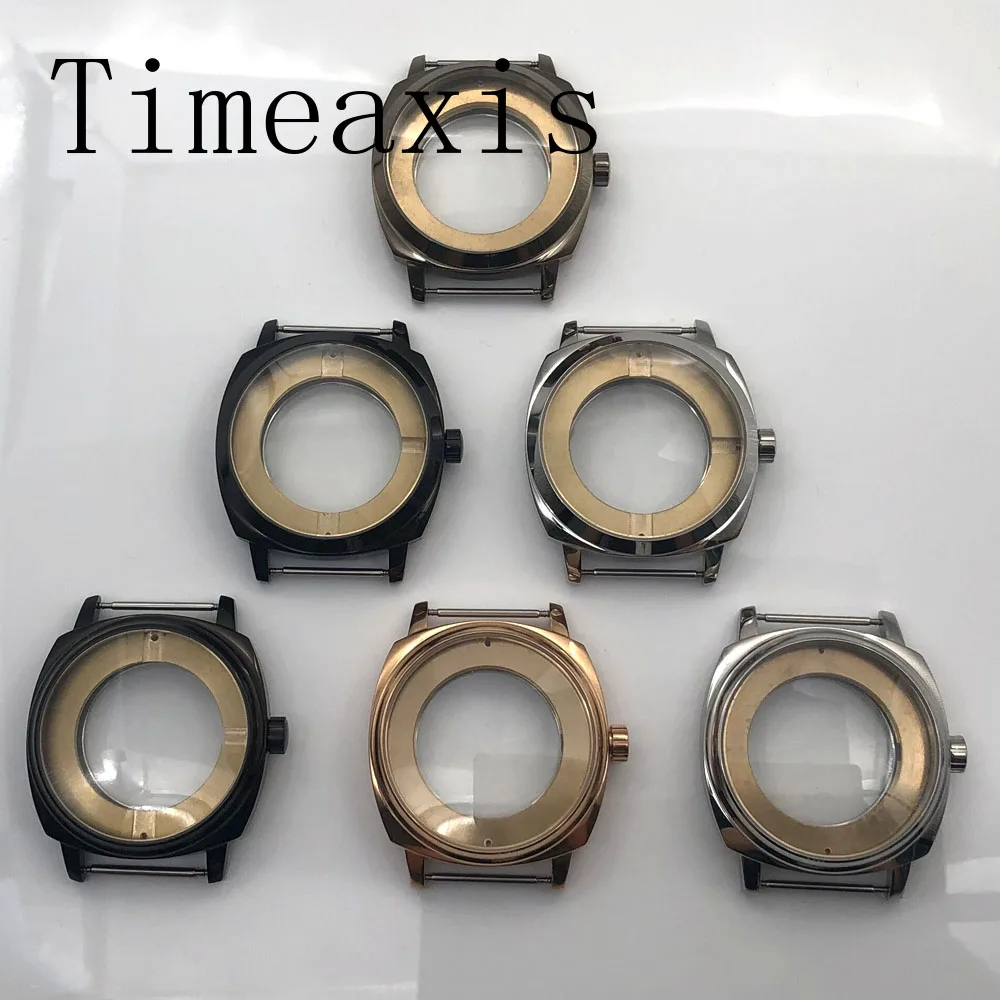 

Корпус из нержавеющей стали Timeaxis 42 мм подходит для Miyota8205/8215/821A Mingzhu2813/3804, механизм, автоматические детали для часов, серебристый, черный