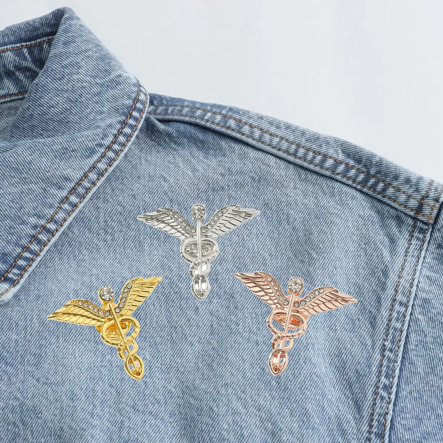 

1 Set Foreign Trade Accessories Personalized Wing Brooch Trendy Chest Flower Accessories Clothing Badges Factory Direct Sales