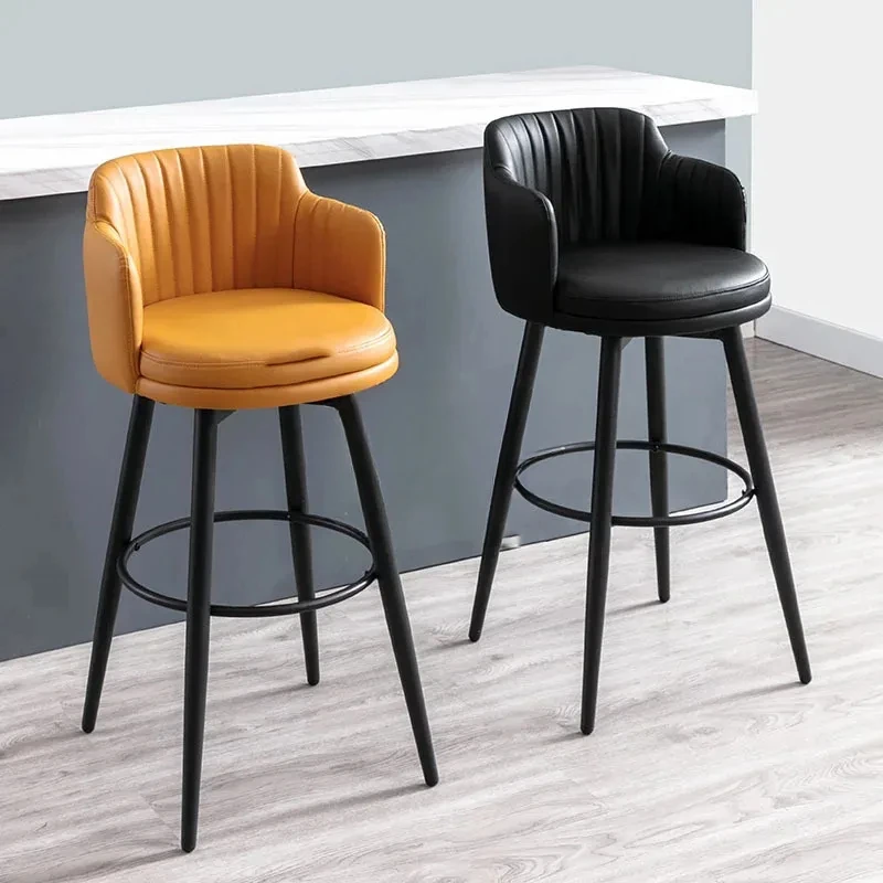 قسط مسند الظهر المطبخ بار البراز قطب معدن أسود الساقين الحديثة الطعام كرسي طويل الساق عشاء صالة المنزل ديكور المنزل