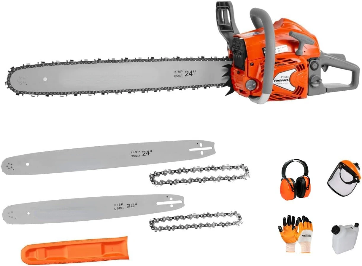 

2-Cycle Top Handle Gas Powered Chainsaw 24 Inch 20 Inch Petrol Handheld Cordless Chain Saw