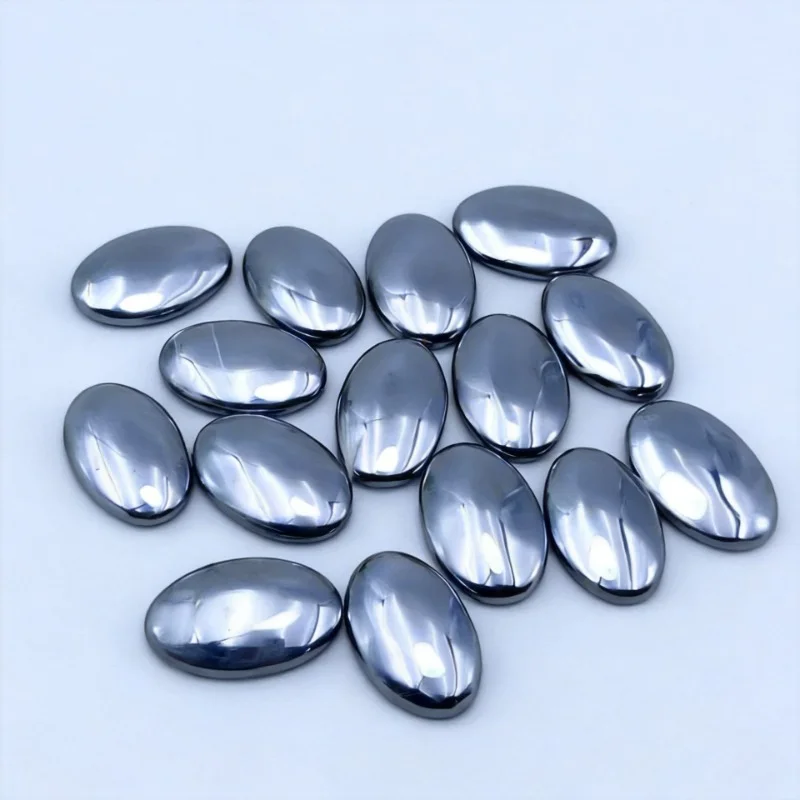 Premium Terahertz Palm Stone- Smooth Polished Elliptical Shape Worry Stone for, Unique Desk Decor,Collectible Gift for Christmas