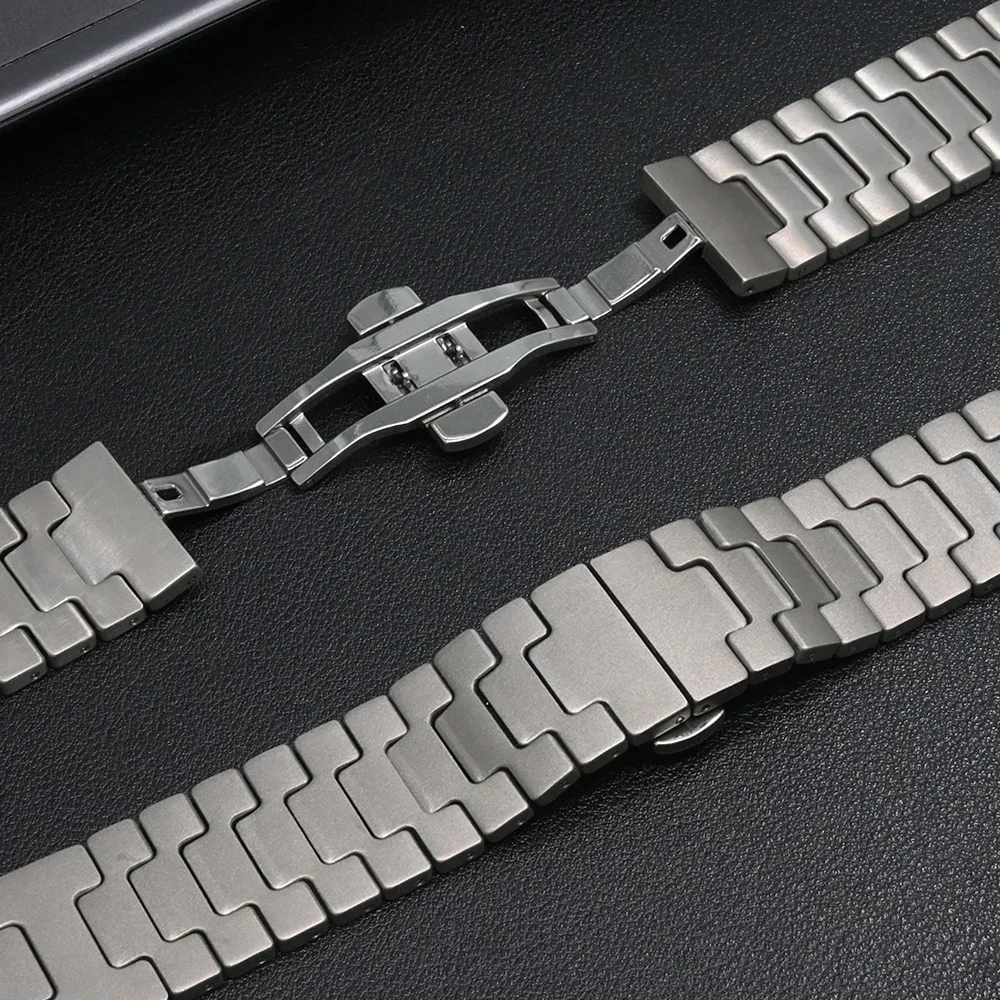 Titanium Band for Apple Watch 49mm 46mm 45mm 44mm Grand H Metal Strap for Series 10 9 8 7 6 5 4 SE Ultra Watchband Bracelet