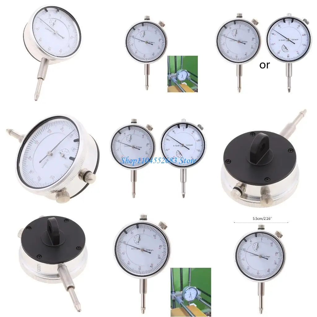 

Y6GD 0-5mm/0.01mm Dial Gauge Meter with Lug Back Precise Measure Instrument Dial Gauge Micrometer Tool Accessories