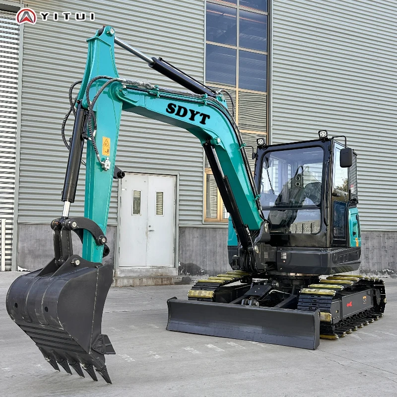 Mini Excavators 6.5 Ton Customized Small Excavator Powerful Engine Mini Digger Euro 5 Kubota Engine Showroom Model