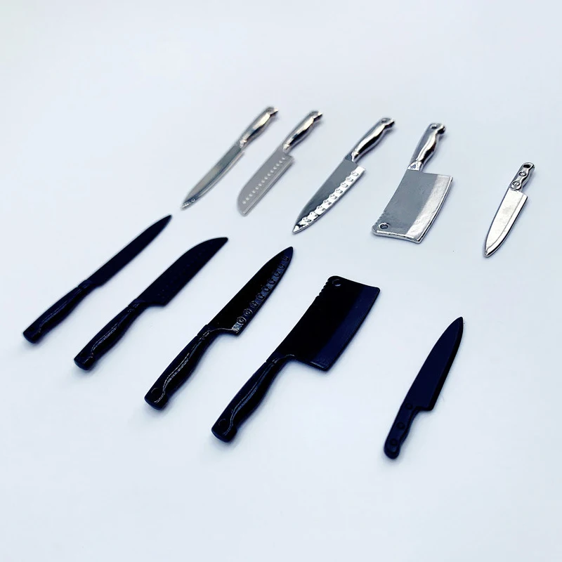 1/12 Dollhouse Mini Knives Model Dollhouse Kitchen Cooking Utensils Accessories Children\'s Pretend Play Toys