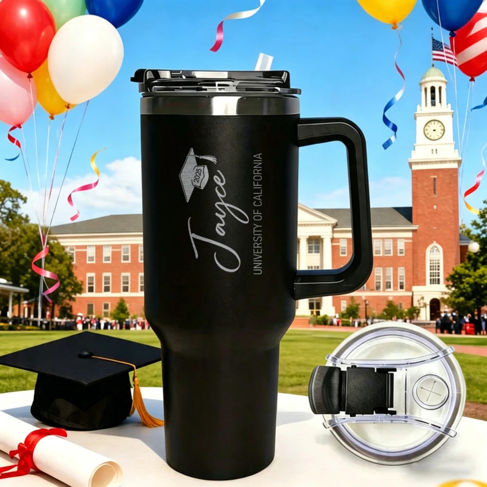 With lid1200ML Custom Large Capacity Thermos Cup Stainless Steel Vacuum Insulated Water Bottle with Straw Leak Proof Gym Travel view 2