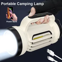 Luz LED de trabajo súper brillante, recargable por USB Linterna de mano, reflector, Lámpara de trabajo impermeable con luz lateral