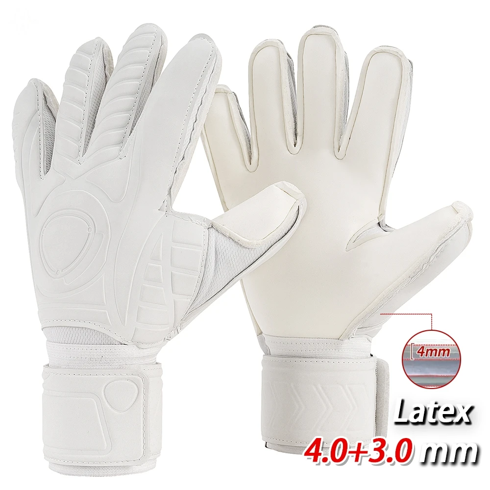 

Premium Latex Finger Save Goalkeeper Gloves, Strong Grip Finger Protection Goalie Gloves for Kids & Adults Football Soccer