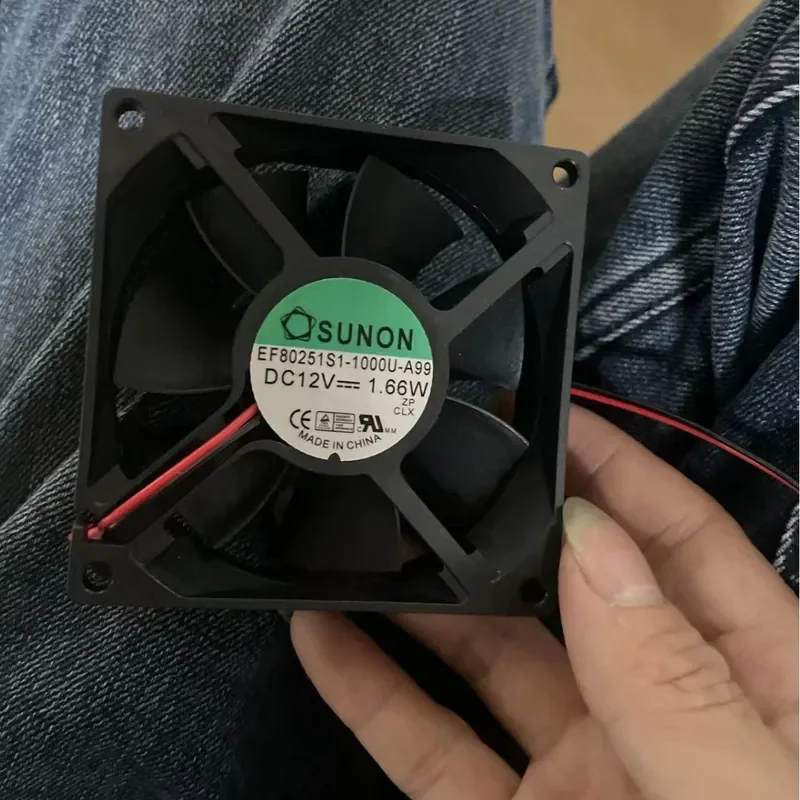 for 4149 EF80251S1-1000U-A99 Axial Cooling Fan 80x25mm 12VDC Vapor Chamber Bearing High Airflow Quiet Operation for PC Case