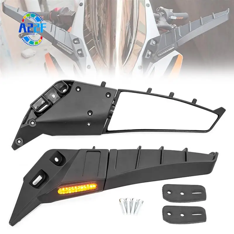 

A22F-ATV Motorcycle Wing Rearview Mirror Adjustable Rotating Side Mirror For 250 600 250Sr 450Sr