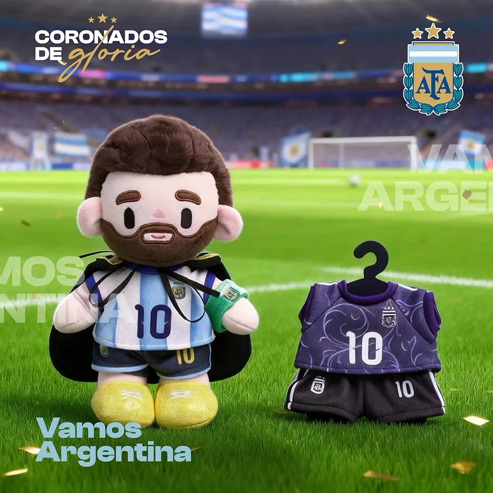 Oficial Autêntico |   Chaveiro de Pelúcia GOAT de 17cm da Seleção Argentina de Futebol, Messi, Enzo, Emi Martínez