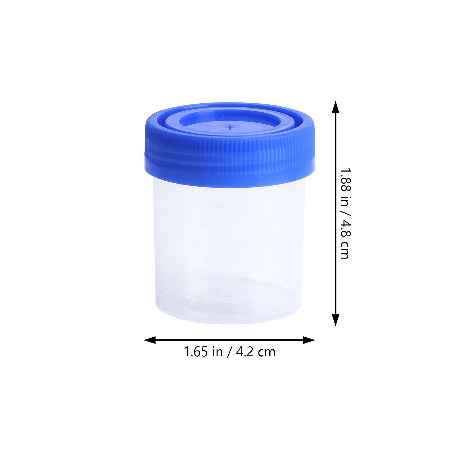 50 Pcs Urine Collection Containers Urine Test Container Plastic Urine Specimen Cups With Lids(Random Color)