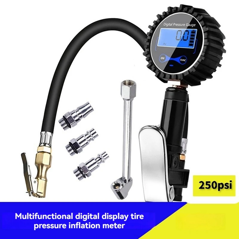 LCD Display Tire Pressure Counter Digital Backlight Vehicle Air Pressure Tester Inflation Monitoring Pressure Gauge