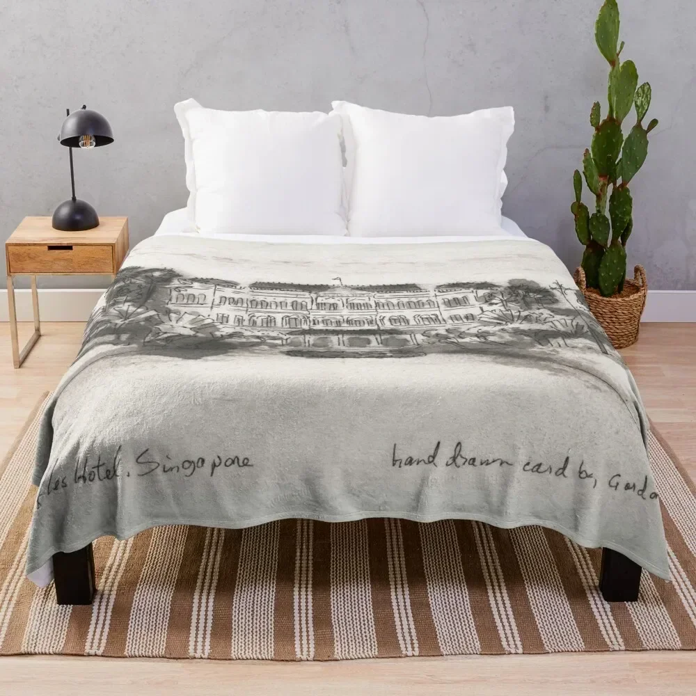 

Raffles Hotel, Singapore Throw Blanket Ultra Soft Flannel Fleece Blanket for All Seasons
