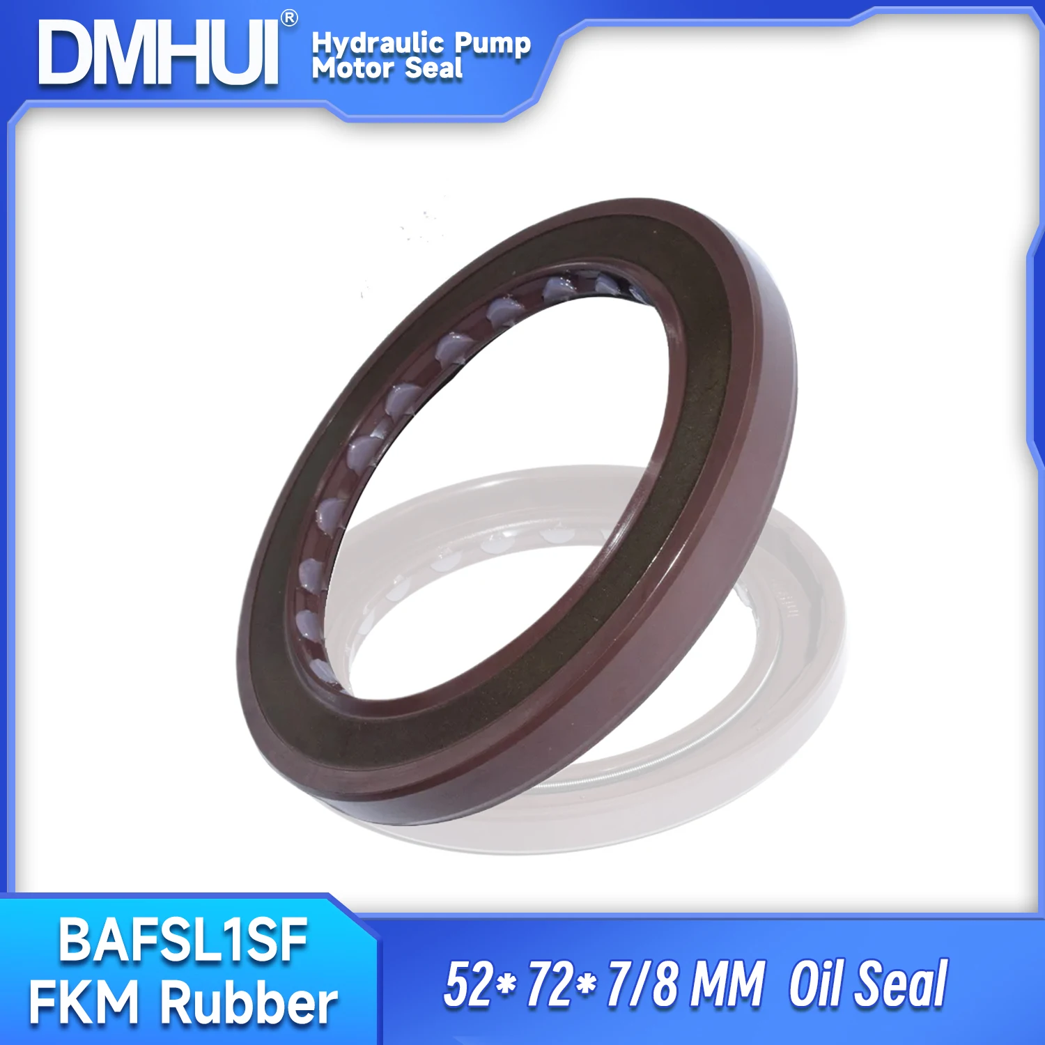 High Quality FKM Pressure Type Oil Seal BAFSL1SF 52*72*7/8 mm - Double Lip Oil Seal with Spring 