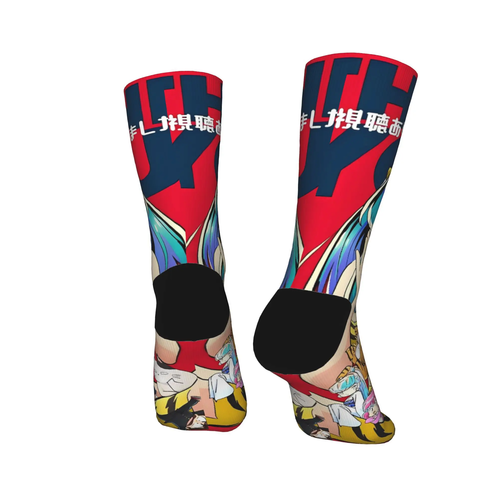 Goth Lum Urusei Yatsura Socks  Gothic Stockings Couple High Quality Climbing Socks Winter Graphic Anti Slip Socks