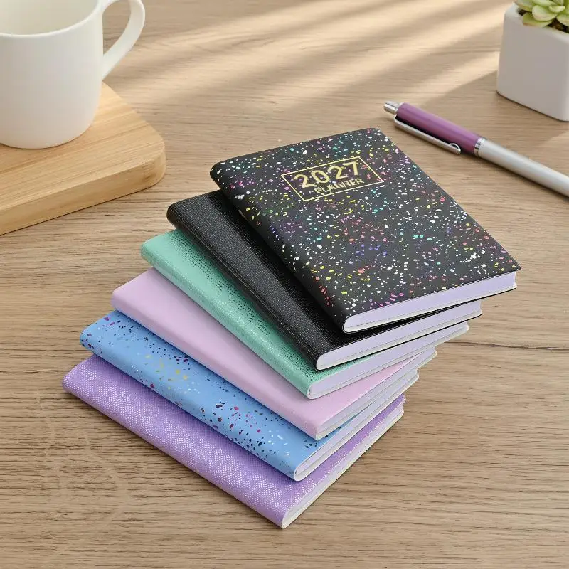 Mini 2027 Calendar Agenda Book Pocket Size Daily Planner Notebook for Students School Assignment & Life Schedule Record
