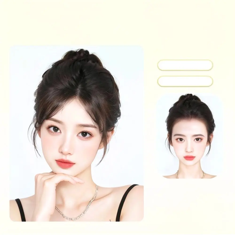 Invisible Front Hairline Bangs For Liyuan Synthetic Hair Topper Instant Volume Enhancing Hair Extension For Women