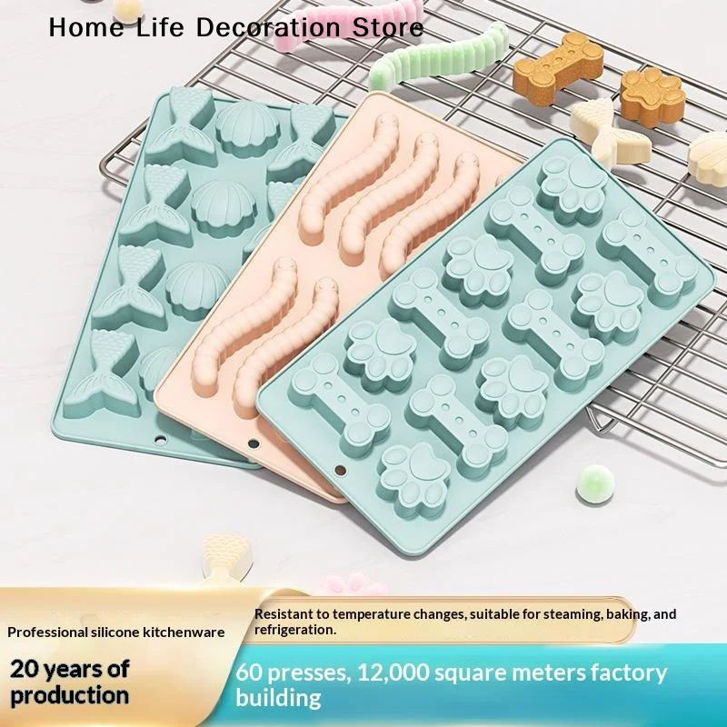 【H】Marine Theme Fondant Silicone Mold,Seashell,Mermaid Tail,DIY Handmade Baking Tools For Mermaid Theme Cake Decoration