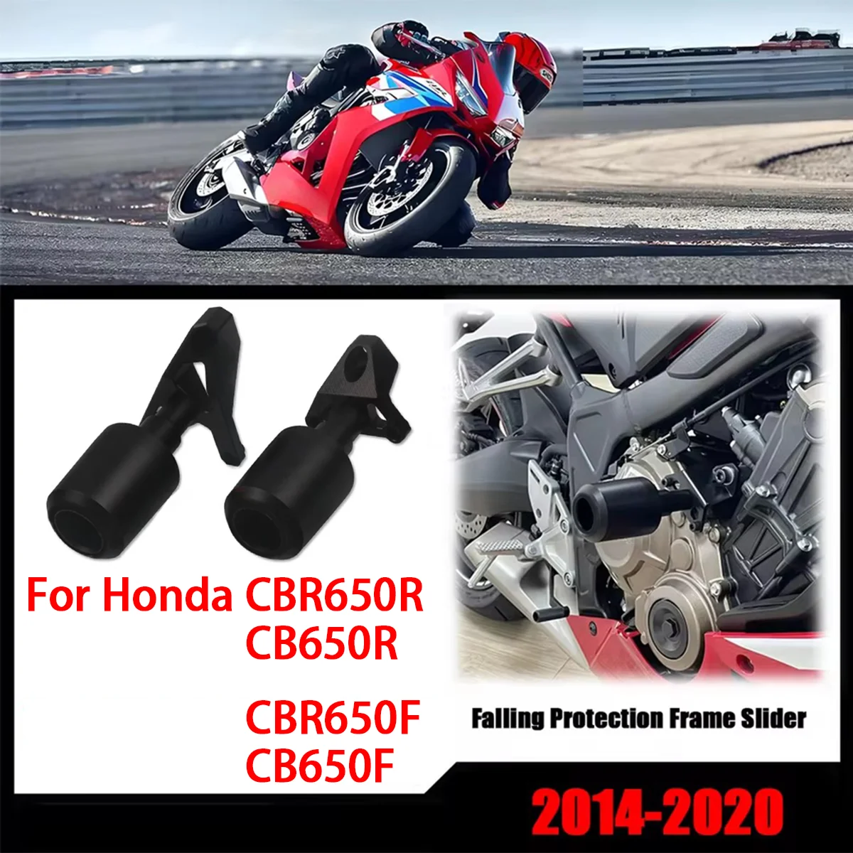 

Защитный слайдер рамы для Honda CB650 F CBR650F CB CBR650 F 2014-2020, защитные ползунки двигателя 2015 2016 2017 2018