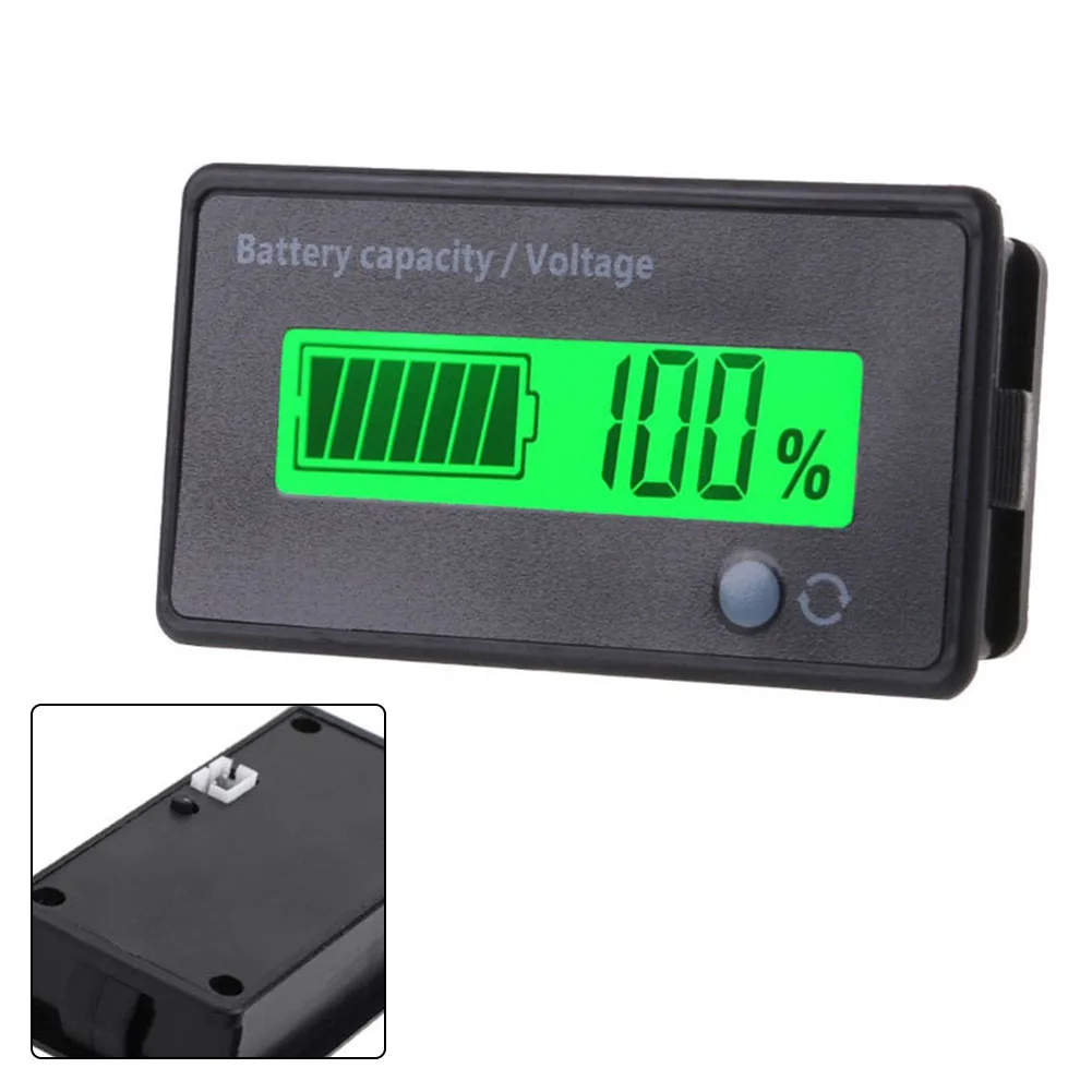 Imagem -05 - Lcd Display Voltímetro Potência Chumbo-ácido Lítio Capacidade Tester Bateria Indicador de Nível Gy6d 6-63v Detectores