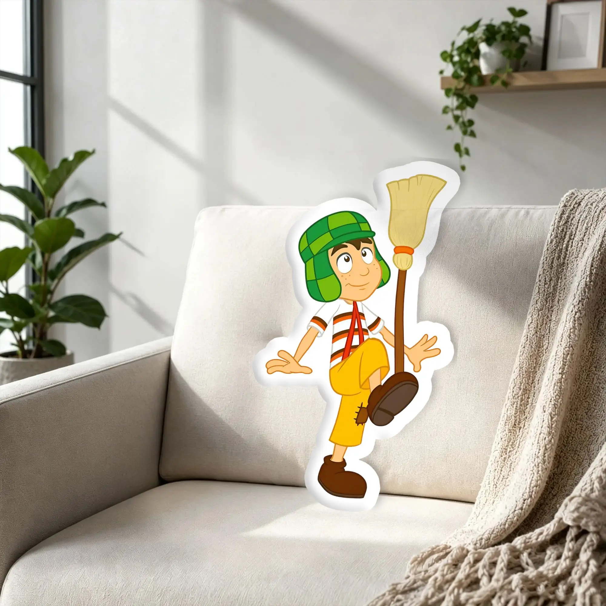 Custom El Chavo Del Ocho Stuffed Pillow Cushion Mexico TV Series Funny Velvet Cushion Personalized Pillows For Sofa