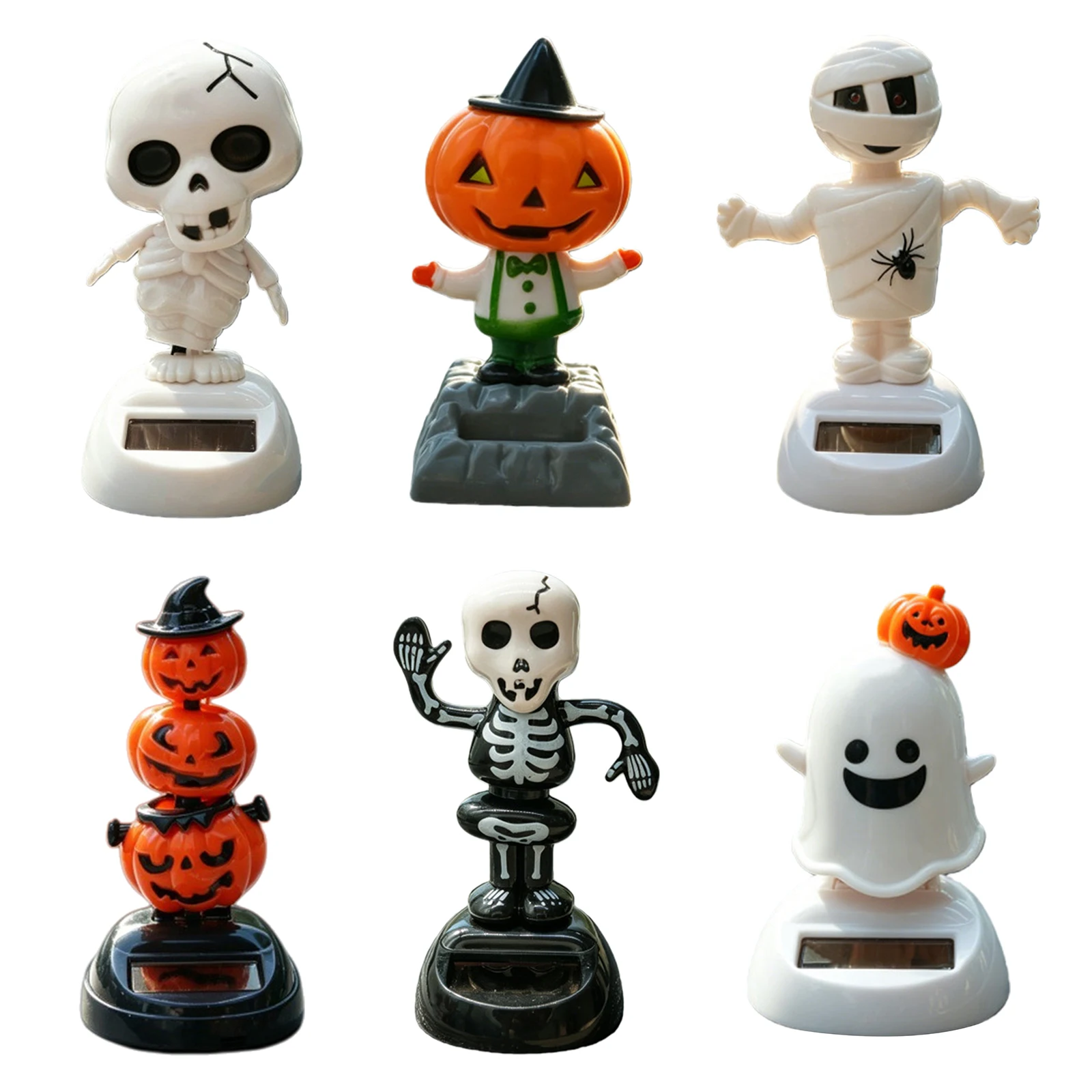 Solar Powered Dancing Halloween Swinging Animated Bobble Dancer Toy Car Decor Boy Girl Handcrafted Gift Birthday Present Party