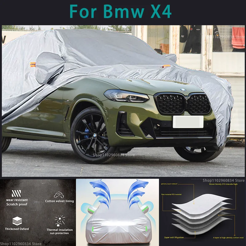 

For BMW X4 210T Waterproof Full Car Covers Outdoor Sun uv protection Dust Rain Snow Protective Auto Protective cover