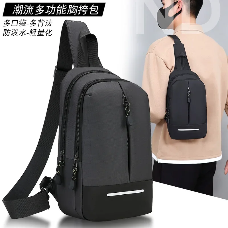 Men's Chest Bags Phone Pocket Cross Body Shoulder Fanny Pack Male High Quality Handbags Outdoor Neck Side Crossbody Gym bags sac