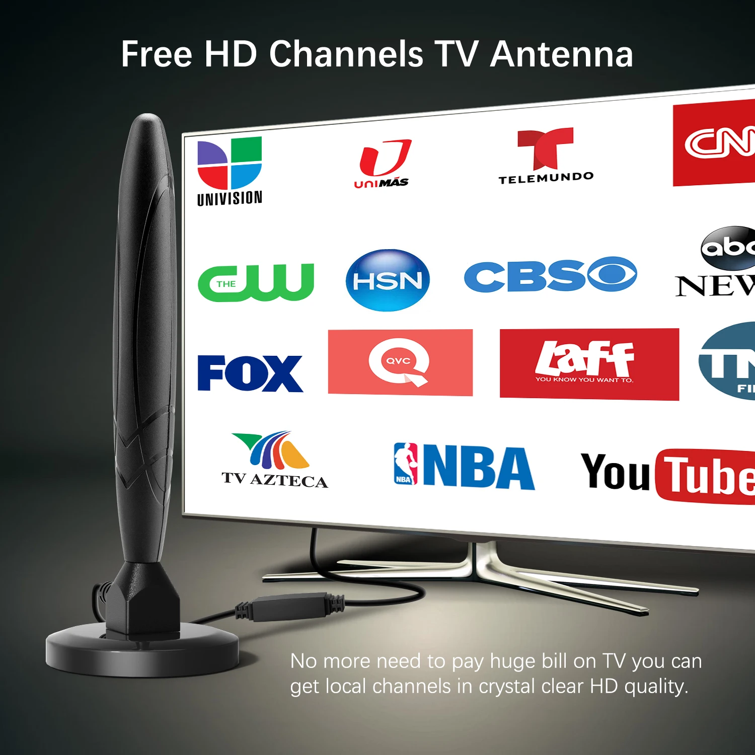 5600 Miles Digital TV Antenna HDTV Amplified 4K 1080P Waterproof Outdoor Indoor