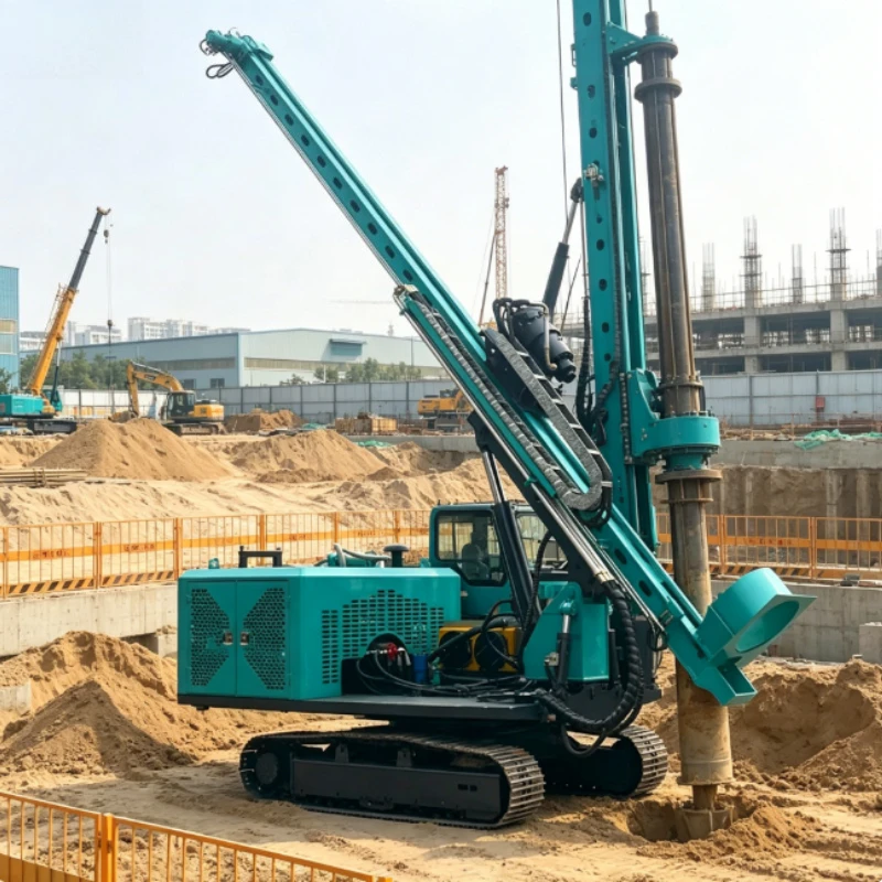 Customized Self-Propelled Crawler Solar Pile Driver Hydraulic Drilling Rig with High Load Moment for Rough Terrain 360° Rotating
