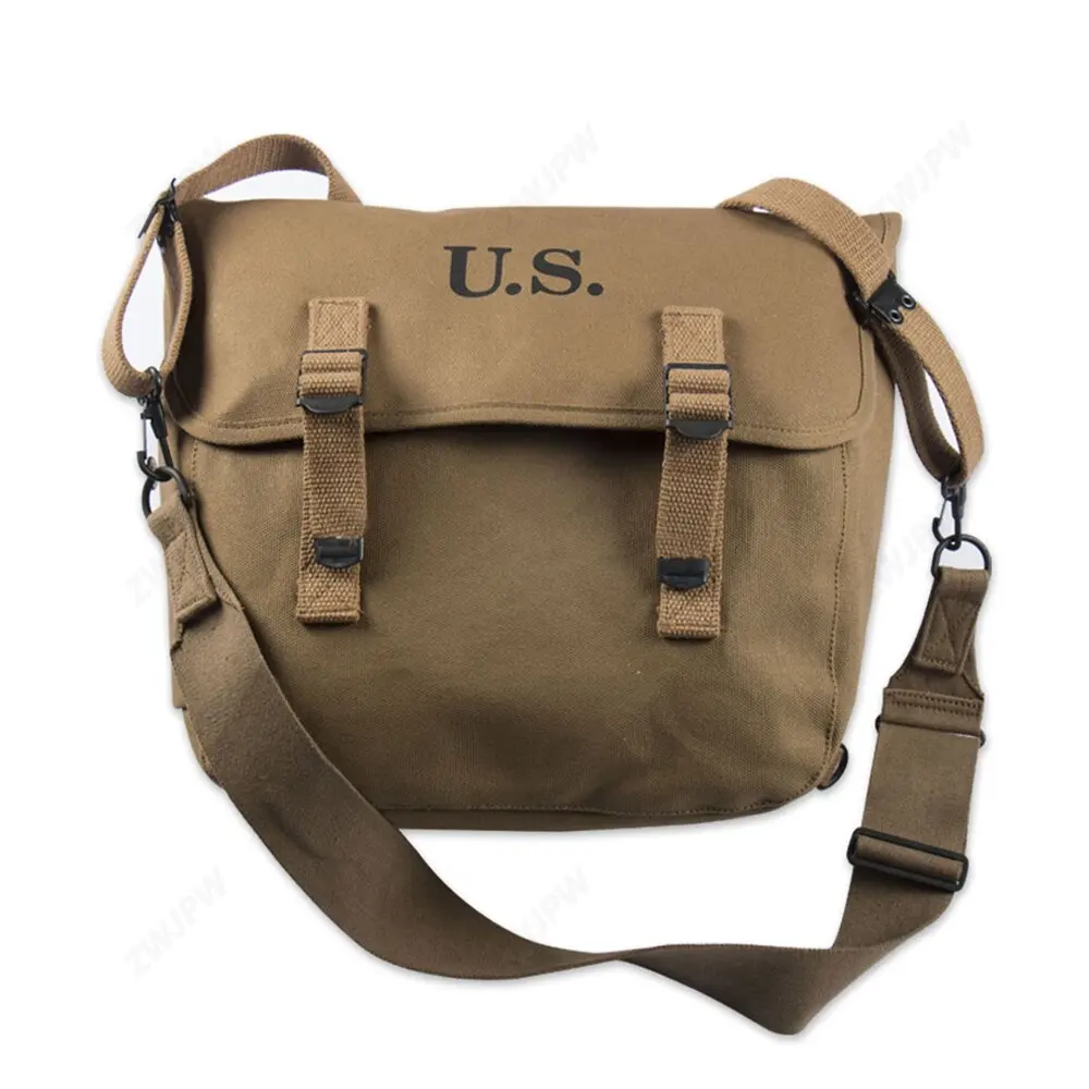 WWII WW2 US Army M1936 Musette Field M36 Backpack Haversack Bag Khaki Hiking HIGH QUALITY REPLICA FREE SEND Whistling