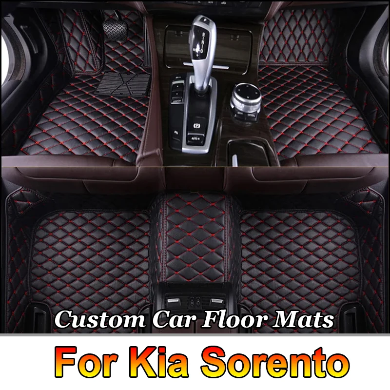 

Автомобильные коврики для Kia Sorento, семь мест, 2009-2012, индивидуальные коврики для ног, покрытие для автомобильного ковра, аксессуары для интерьера