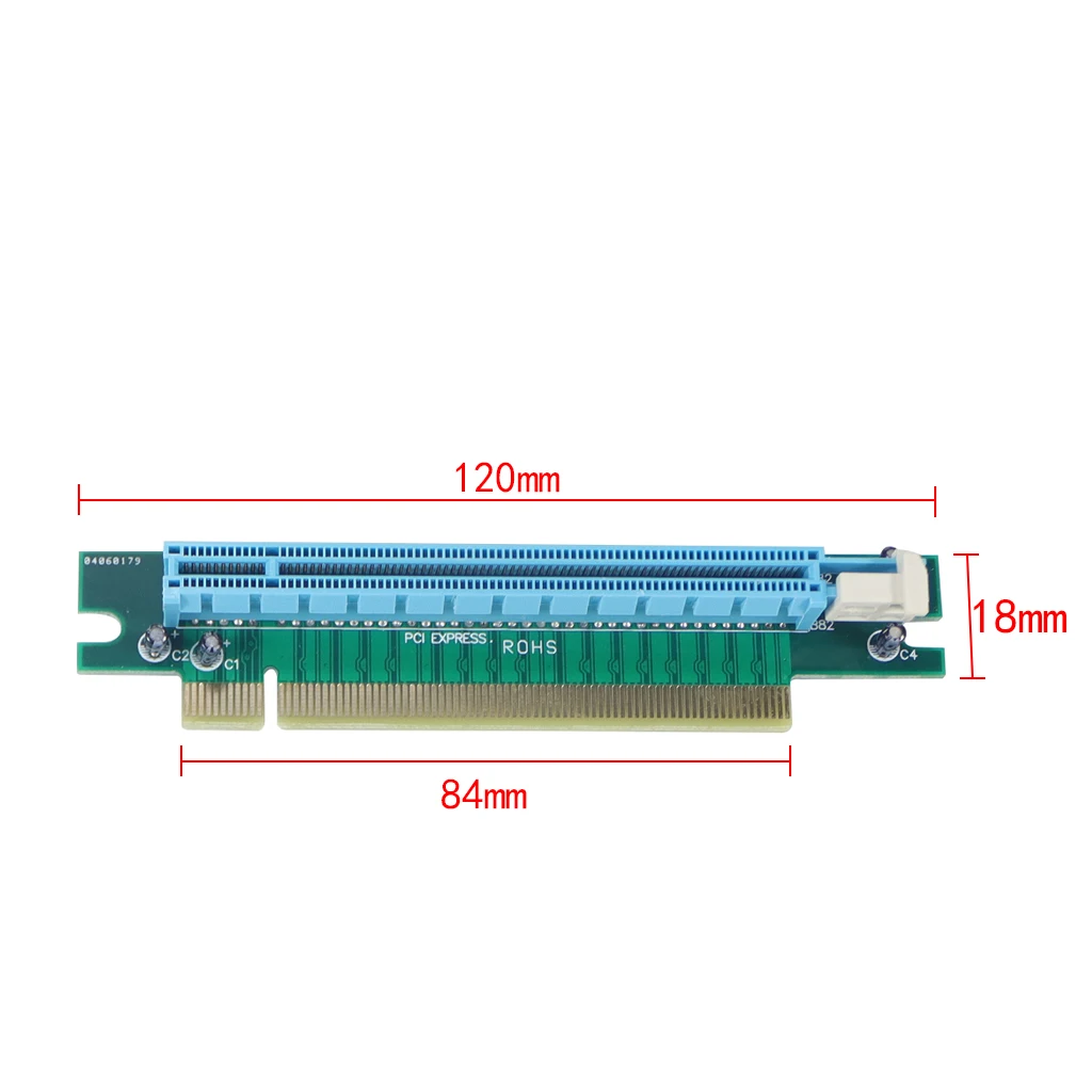 PCIE 90 Degree Right Angle/180 Degree Flat Insertion  Pci-E Pci-Express 16X Extender Protector Riser Adapter Card for 1U Server