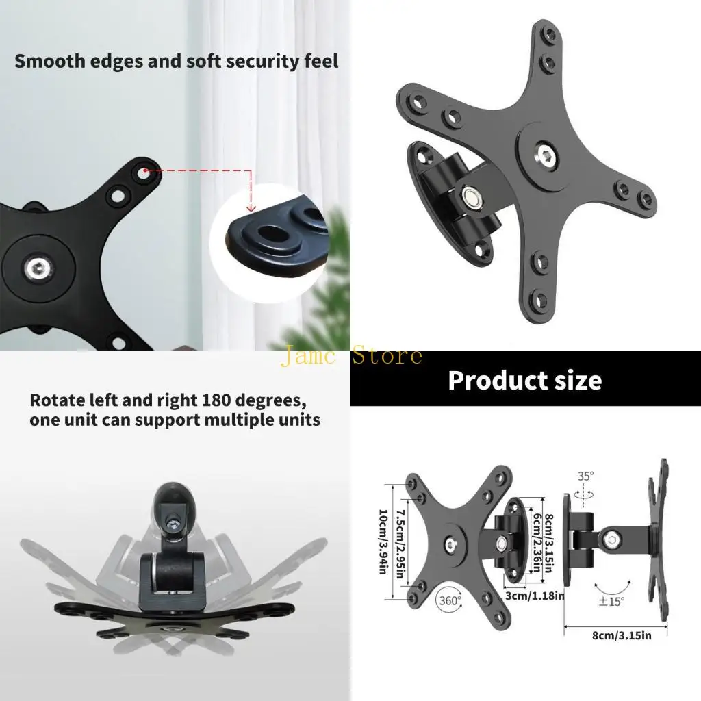 

LX0B Screen Stand Adapter 1/4" Screw Hole Wall Mount Bracket Multiple VESA Standard for Home and Office Displays
