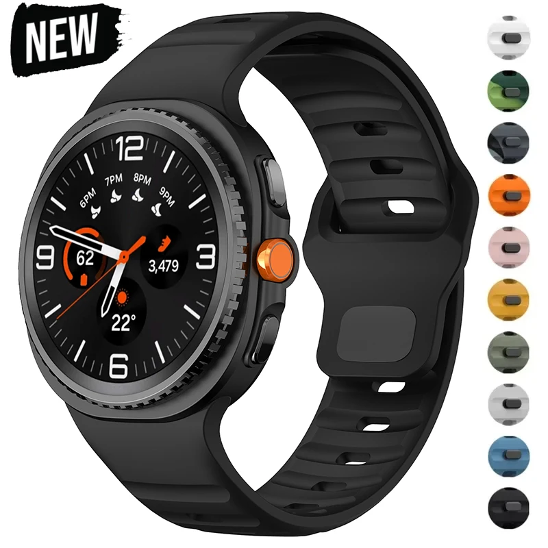 

No Gaps Silicone Strap for Samsung Galaxy Watch Watch Ultra 47mm Bracelet for Galaxy Watch8 7 6 5 4 40/44mm Classic 43/46mm Band