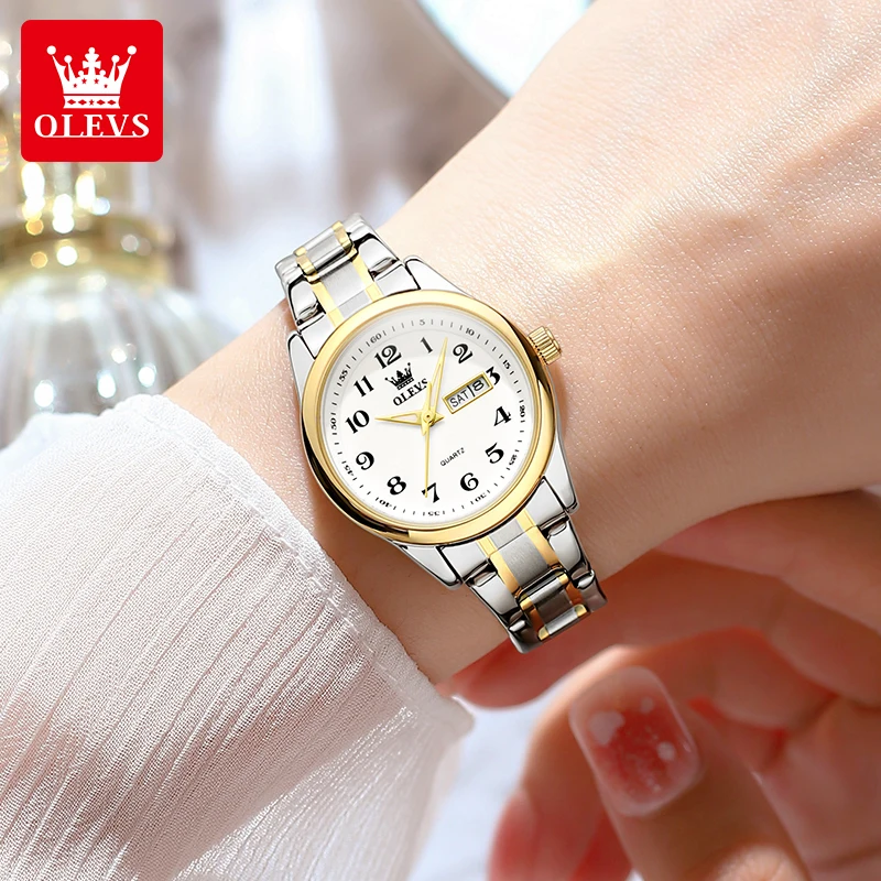 OLEVS Brand Female style Authentic Ladies\' Watch Large Digital Waterproof Electronic Quartz Women\'s Watches as a Gift for Mom