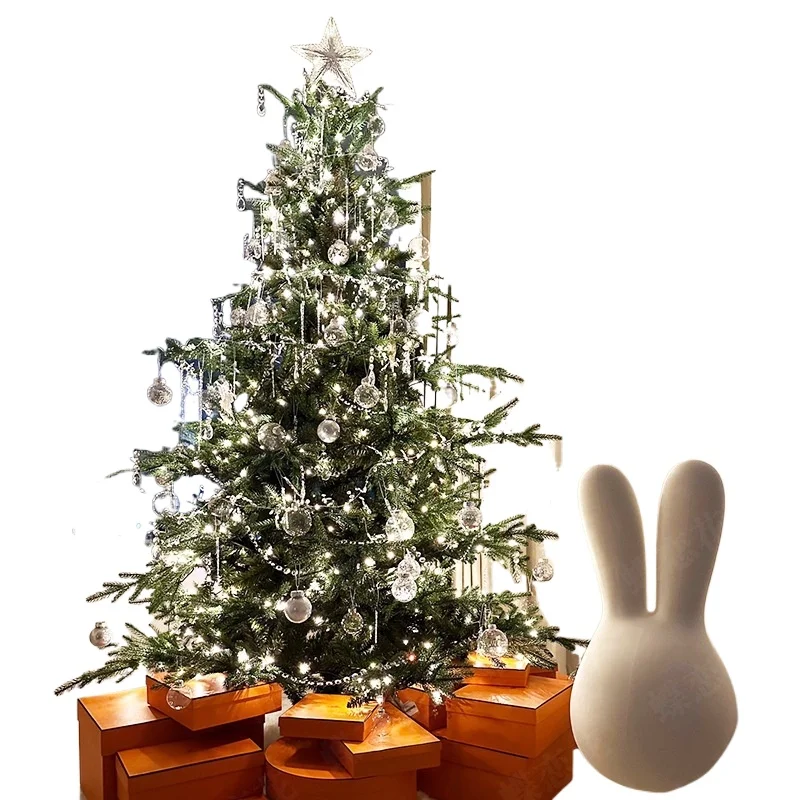 Indoor small Christmas tree party celebration PVC green hanging branch Christmas tree villa courtyard snowflake pine tree