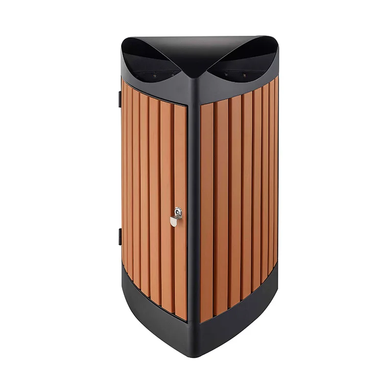 NEW ARRIVAL Garden Trash Can Eco-friendly Garbage Bin Triangle Shape Outdoor Waste Bin