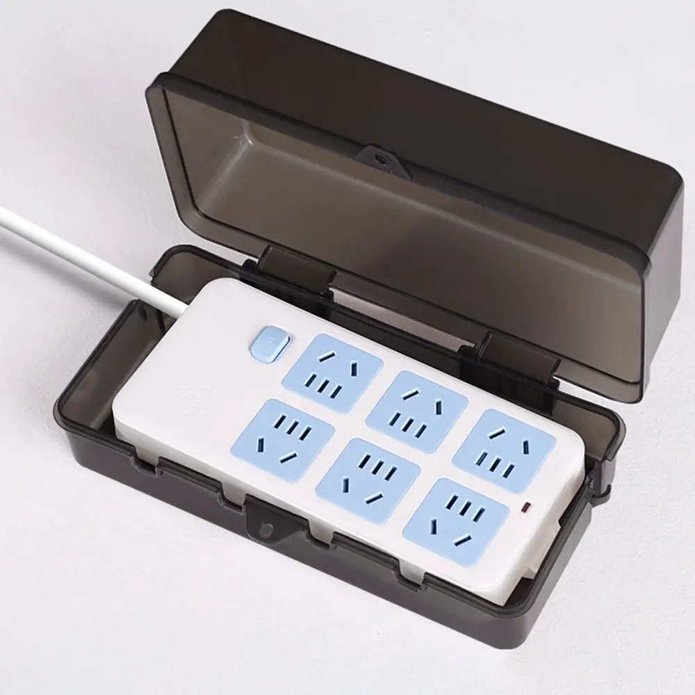 Durable Plastic Plug Box Anti-theft Waterproof Extension Lead Cover Protect Outlet Weatherproof Cable Management Box Outdoor