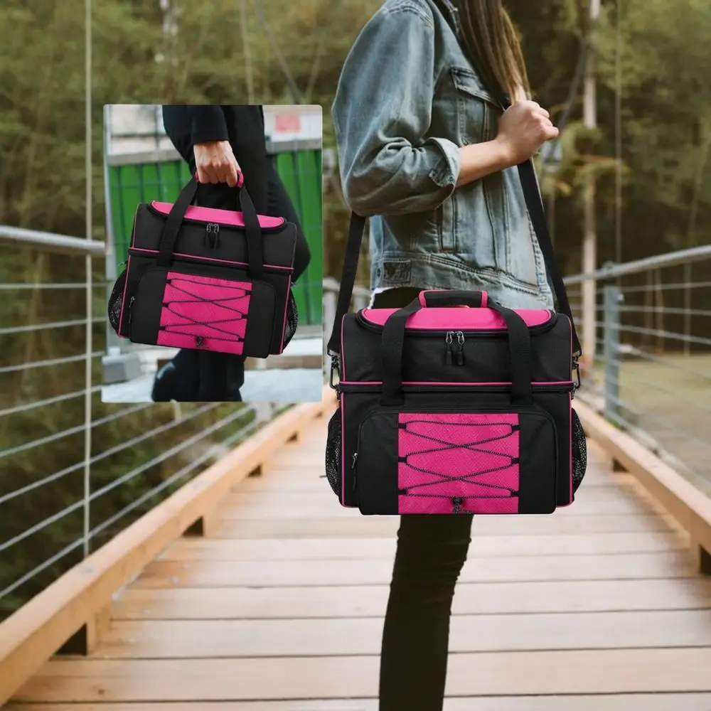 Double Bowling Ball Sport Backpack Large Capacity Tote Bag With Independent Shoe Storage Lightweight Durable Oxford Gear