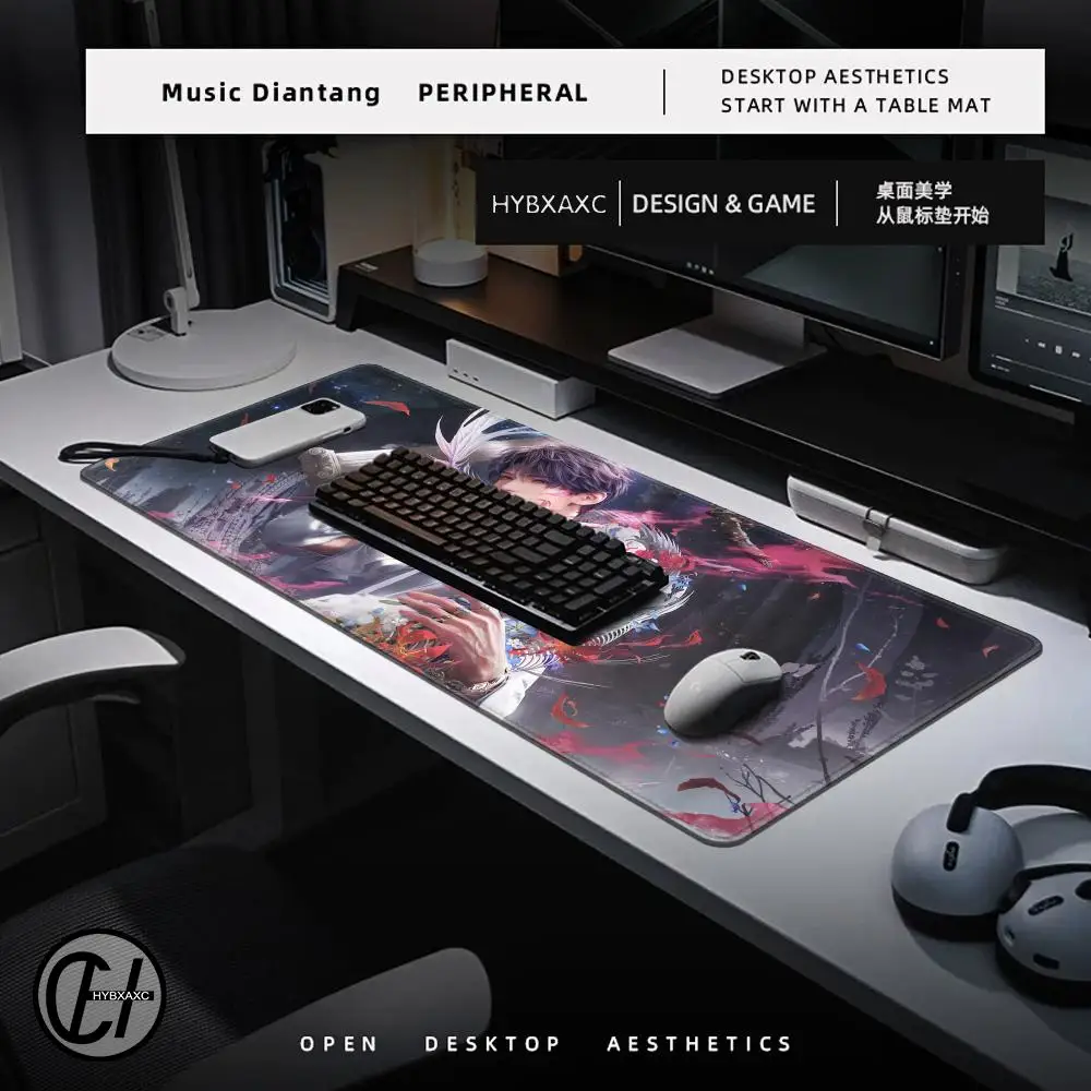 سجادة مكتبية غير قابلة للانزلاق من Love and Deepspace Rafayel Comouter لوحة ماوس أنيمي مكتب ممتدة لوحة ماوس خزانة ألعاب لوحة المفاتيح سجادة حصيرة #5