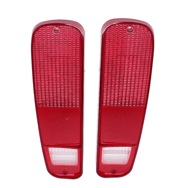 1Pair Truck Rear Tail Light Cover Clear Red Lens Housing For Ford F-150 F250 F350 1973-1979 Fog Light Reverse Lamp Shell-M54K